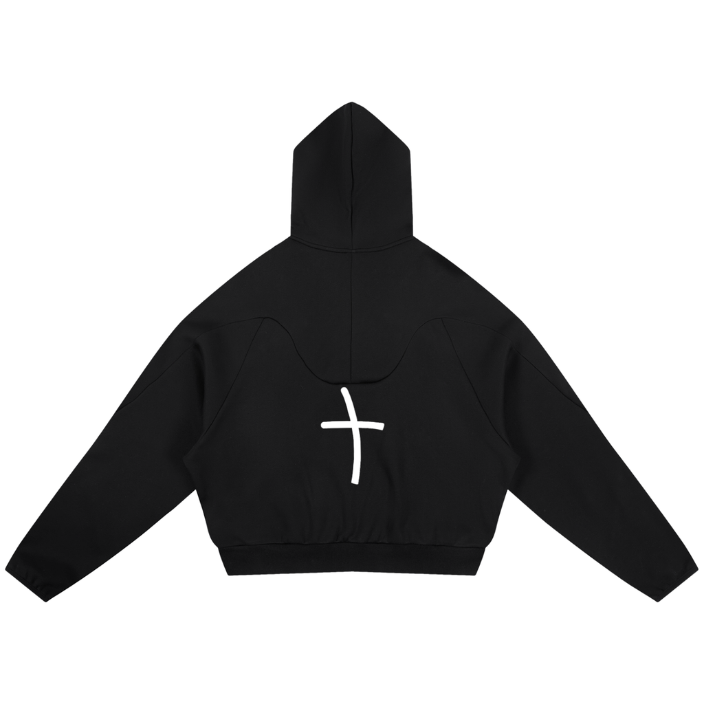 Curved Panel Raglan Hoodie