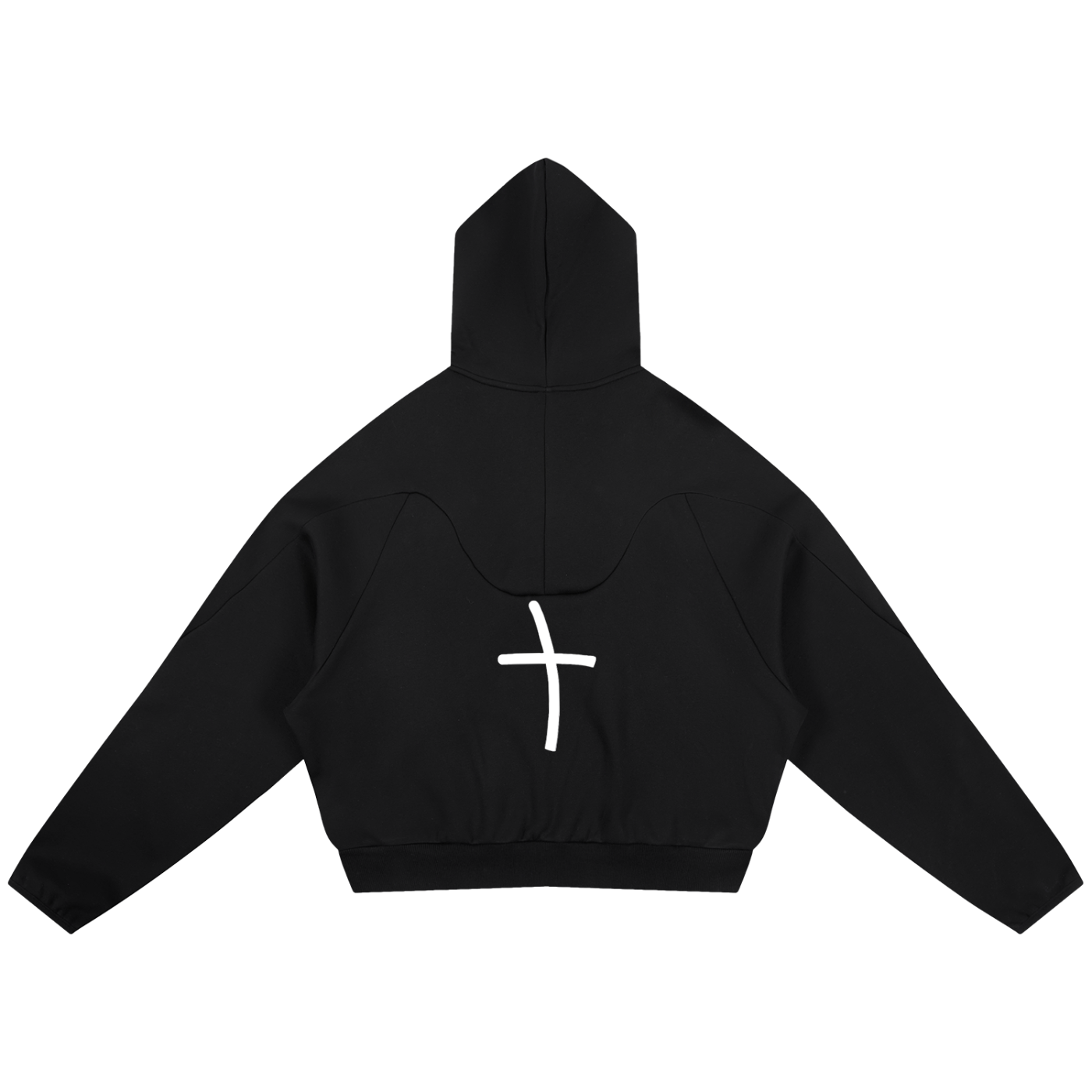 Curved Panel Raglan Hoodie