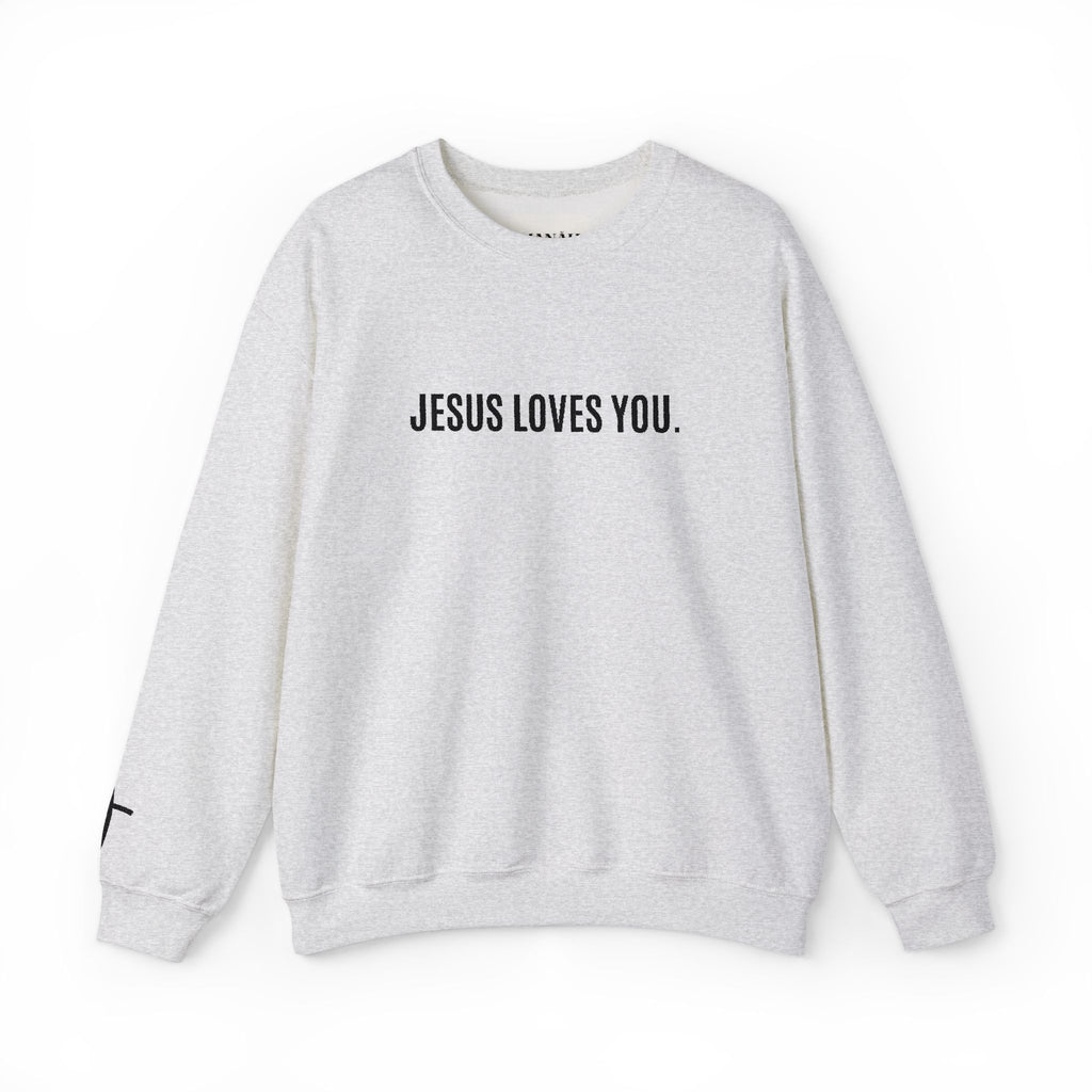 Unisex - JESUS LOVES YOU Crewneck - (embroidery)