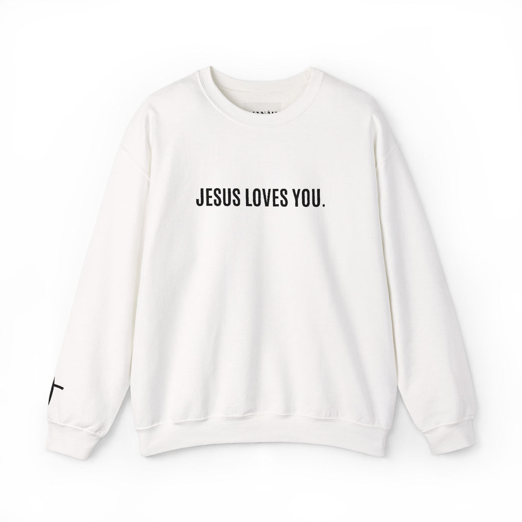 Unisex - JESUS LOVES YOU Crewneck - (embroidery)
