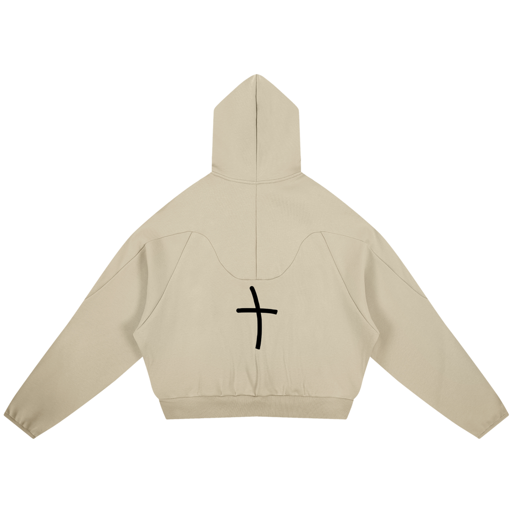 Curved Panel Raglan Hoodie