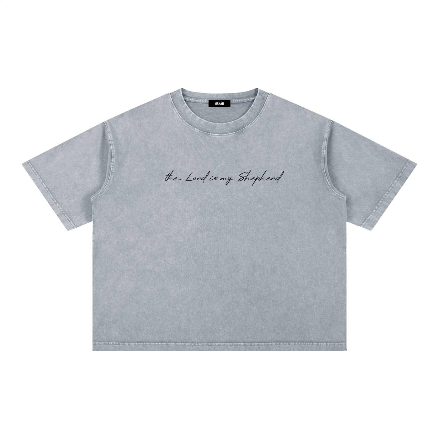 Unisex - PSALMS 23 GRAPHIC - Mineral Wash Boxy Cotton T-Shirt