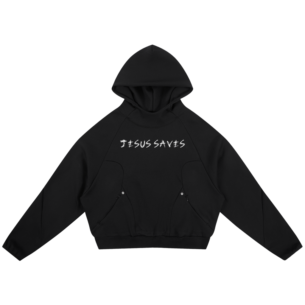 Curved Panel Raglan Hoodie