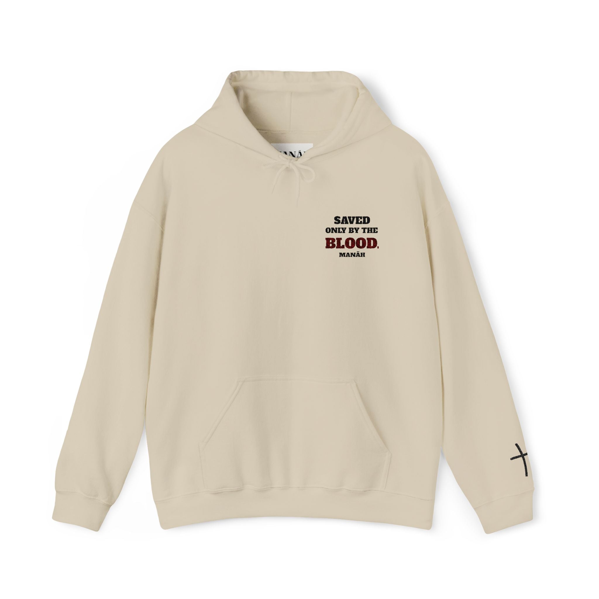 Unisex - SAVED ONLY BY THE BLOOD Hoodie - (embroidery)