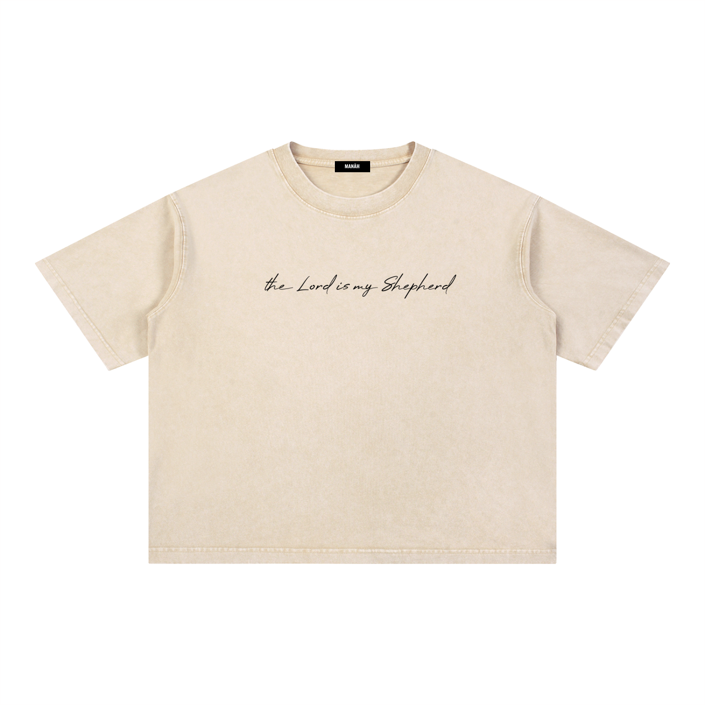 Unisex - PSALMS 23 GRAPHIC - Mineral Wash Boxy Cotton T-Shirt
