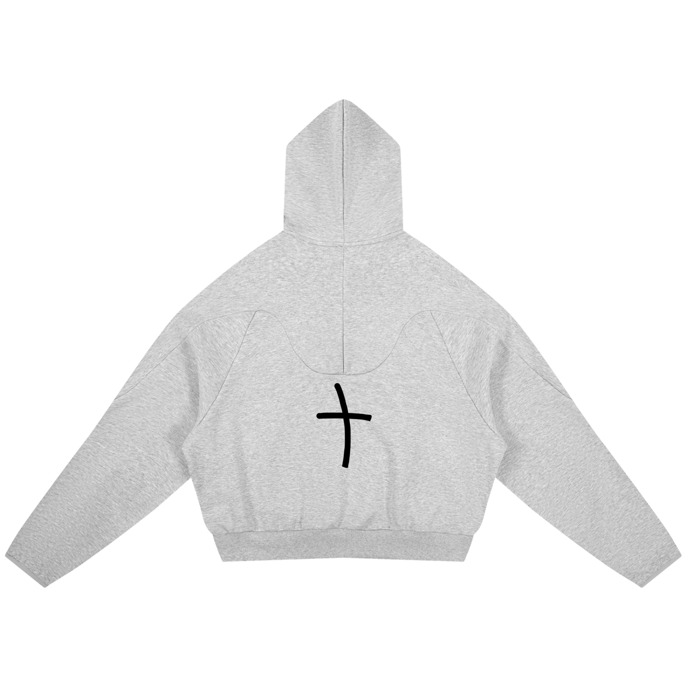 Curved Panel Raglan Hoodie